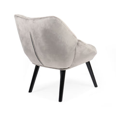 Fauteuil en velours gris Celesi