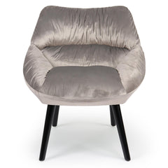 Fauteuil en velours gris Celesi