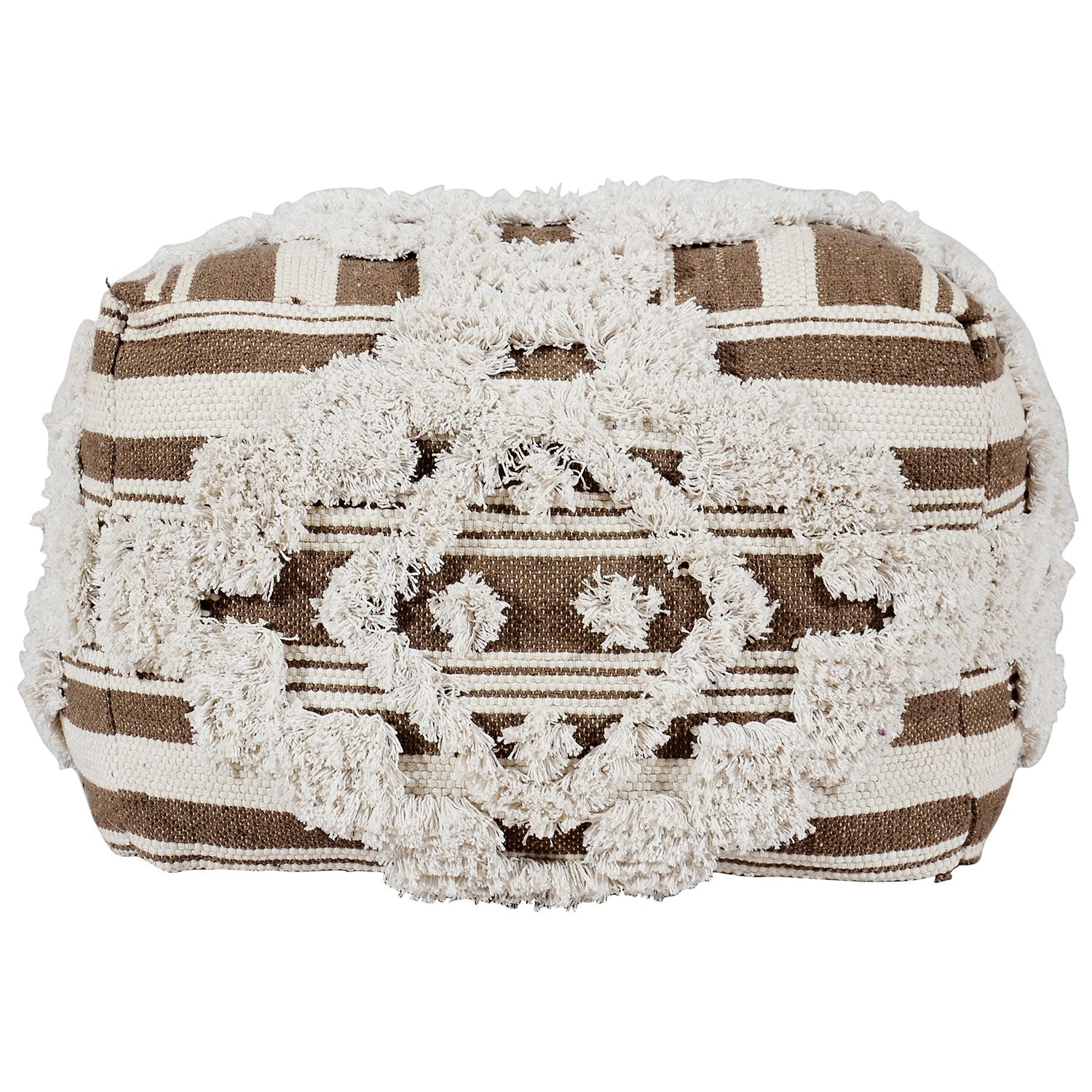 Pouf Perou Tissu Marron