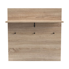 Portemanteau mural avec étagère et 3 patères Irysel 80x80cm Bois sonoma