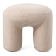 Pouf 46 cm en tissu bouclette beige