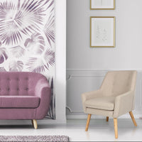 Fauteuil en tissu Alis beige scandinave