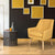 Lampadaire en tissu Alis jaune