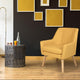 Lampadaire en tissu Alis jaune