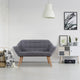 Canapé scandinave 2 places Anatan tissu gris clair