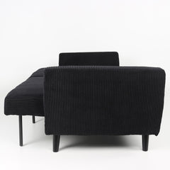 Canapé convertible Refresha Velours Noir
