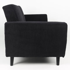 Canapé convertible Refresha Velours Noir