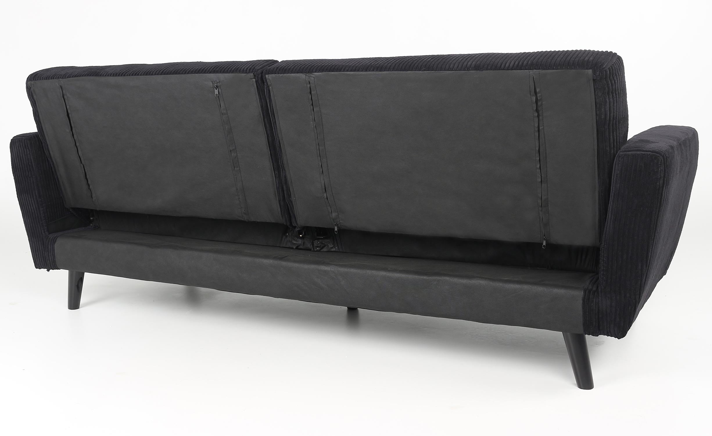 Canapé convertible Refresha Velours Noir