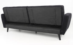 Canapé convertible Refresha Velours Noir