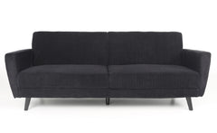Canapé convertible Refresha Velours Noir