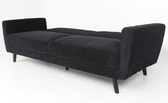 Canapé convertible Refresha Velours Noir