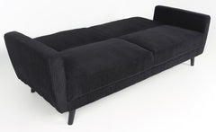 Canapé convertible Refresha Velours Noir