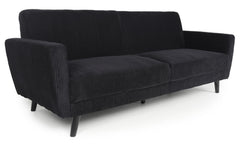 Canapé convertible Refresha Velours Noir