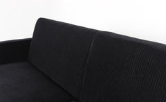 Canapé convertible Refresha Velours Noir