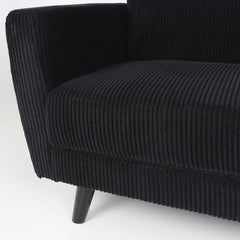 Canapé convertible Refresha Velours Noir
