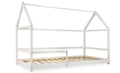 Lit cabane Cerinko pour enfant en bois blanc 90x190 cm