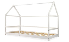 Lit cabane Cerinko pour enfant en bois blanc 90x190 cm