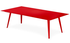 Table basse Arnara rectangulaire 120x60cm en métal rouge