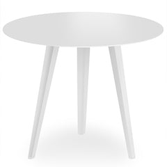 Table d'appoint Arnara ronde métal blanc 45cm