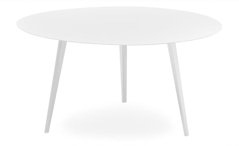 Table basse Arnara ronde 90cm métal blanc