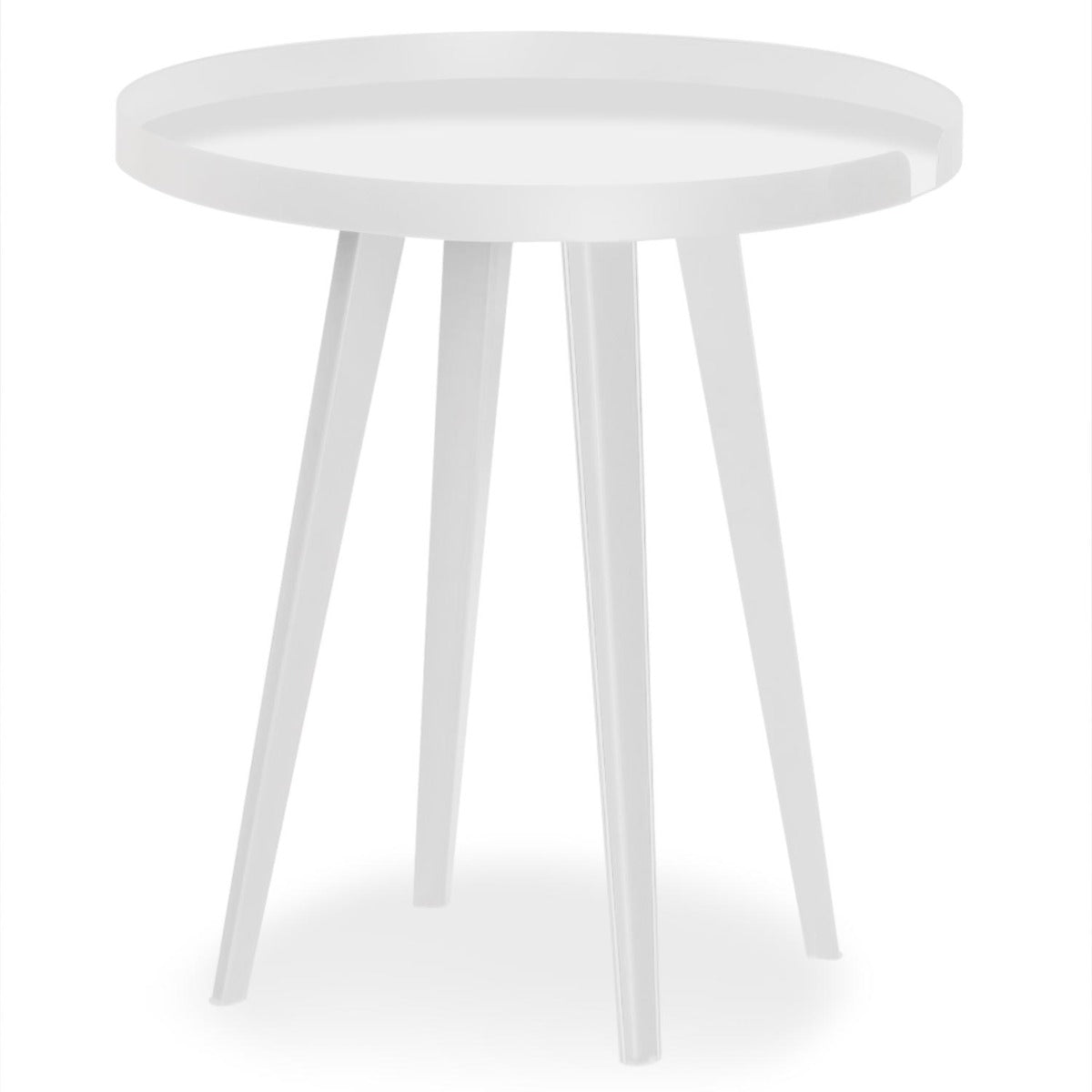 Table d'appoint Arnara ronde en métal blanc 45cm