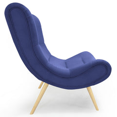 Fauteuil scandinave Romilly Tissu Bleu