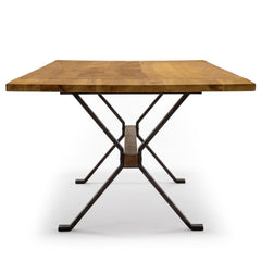 Table à manger extensible Rustica 180-227,5cm style industriel Bois et Métal Noir