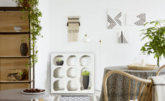 Meuble de rangement Canina style naturel organique L58cm blanc