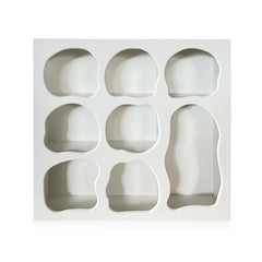 Meuble de rangement Canina style naturel organique L58cm blanc