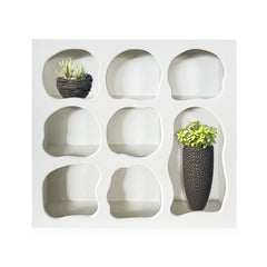 Meuble de rangement Canina style naturel organique L58cm blanc