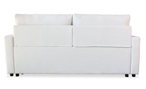 Canapé 3 places Convertible Saphir Tissu Bouclette Écru
