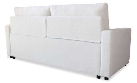 Canapé 3 places Convertible Saphir Tissu Bouclette Écru