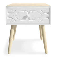 Lot de 2 tables de chevet Samara scandinave Blanc
