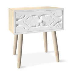 Lot de 2 tables de chevet Samara scandinave Blanc