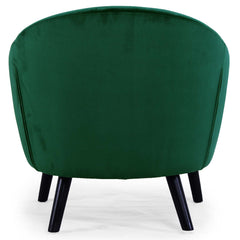 Fauteuil en velours Aliph style scandinave vert
