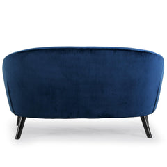 Canapé scandinave Aliph 3 places velours bleu