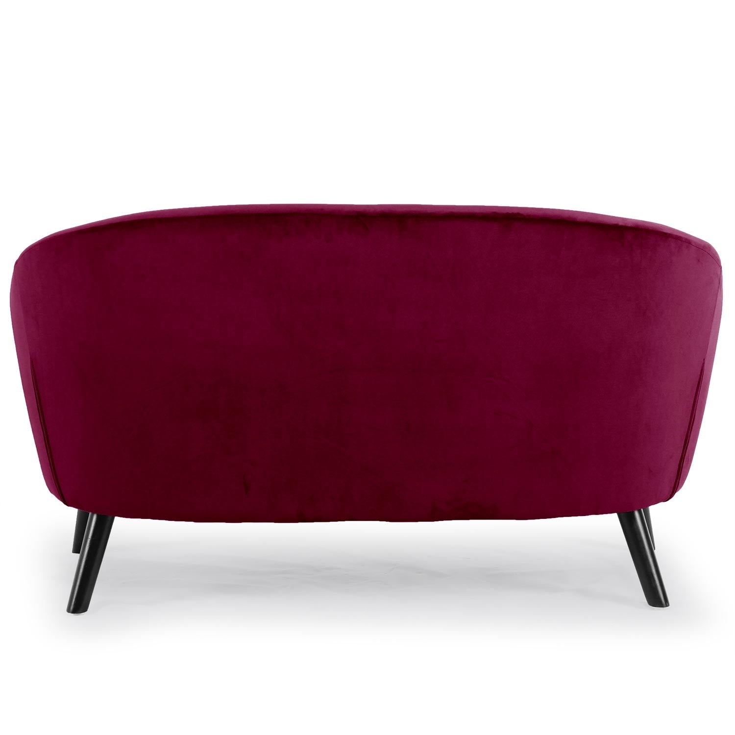 Canapé 2 places scandinave Savoy Velours Bordeaux
