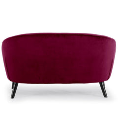 Canapé 2 places scandinave Savoy Velours Bordeaux