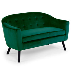 Canapé scandinave Aliph 2 places velours vert