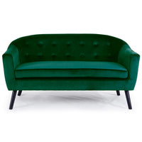 Canapé scandinave 3 places en velours vert