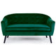 Canapé scandinave 3 places en velours vert