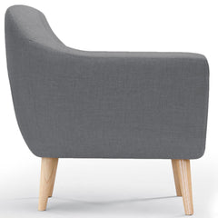 Fauteuil Aliph scandinave en tissu gris