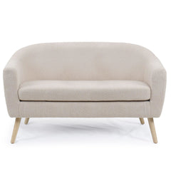 Canapé 2 places style scandinave Savoy Tissu Bouclette Beige