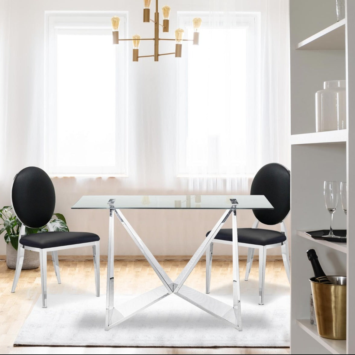 Lot de 2 tabourets de bar Annel simili noir