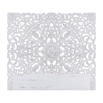 Tête de lit bois blanc sculpté 160cm
