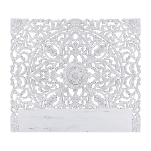 Tête de lit en bois sculpté Serena 160cm Bois Blanc