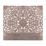 Tête de lit en bois sculpté marron 160 cm