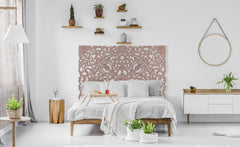 Tête de lit en bois sculpté Serena 160cm Bois Marron