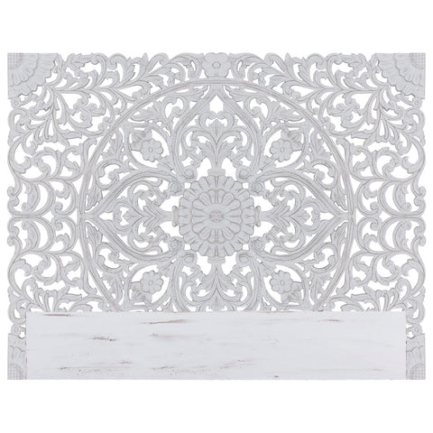 Tête de lit en bois sculpté Serena 180cm Bois Blanc