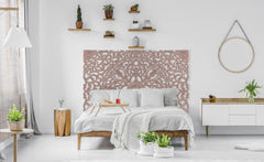 Tête de lit en bois sculpté Serena 180cm Bois Marron